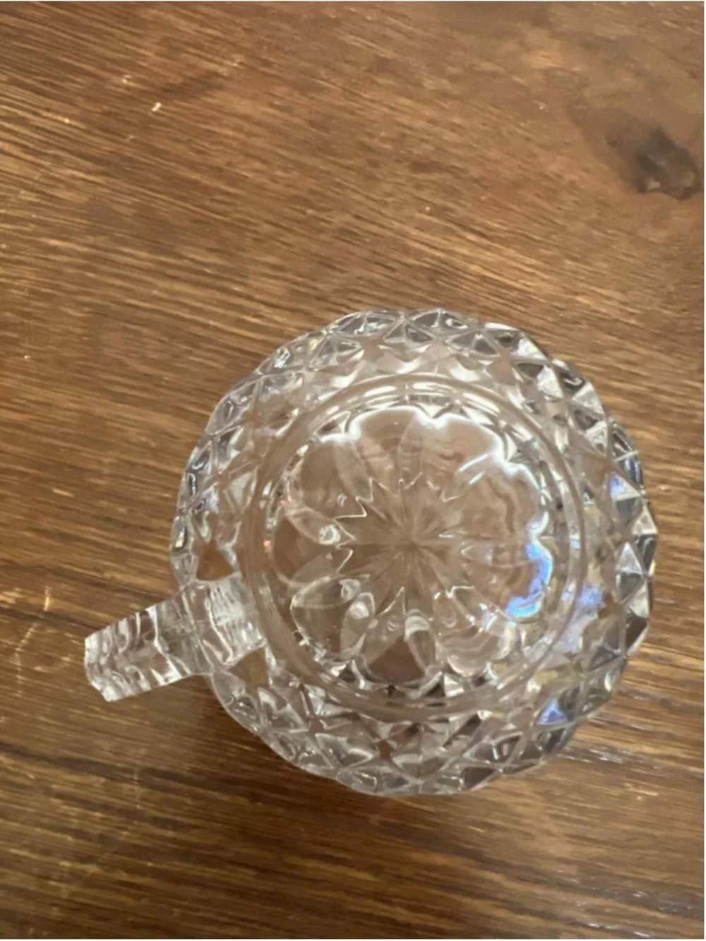 Cristal d’Arques France Lead Crystal Creamer 24% PbO Vintage Cut Glass Pitcher
